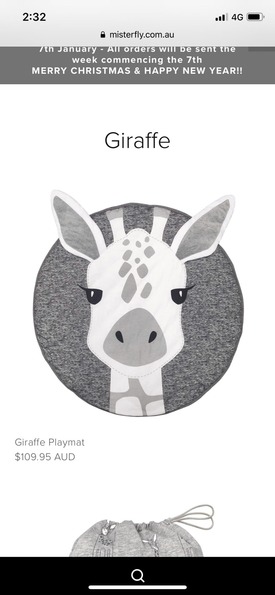 Giraffe playmat