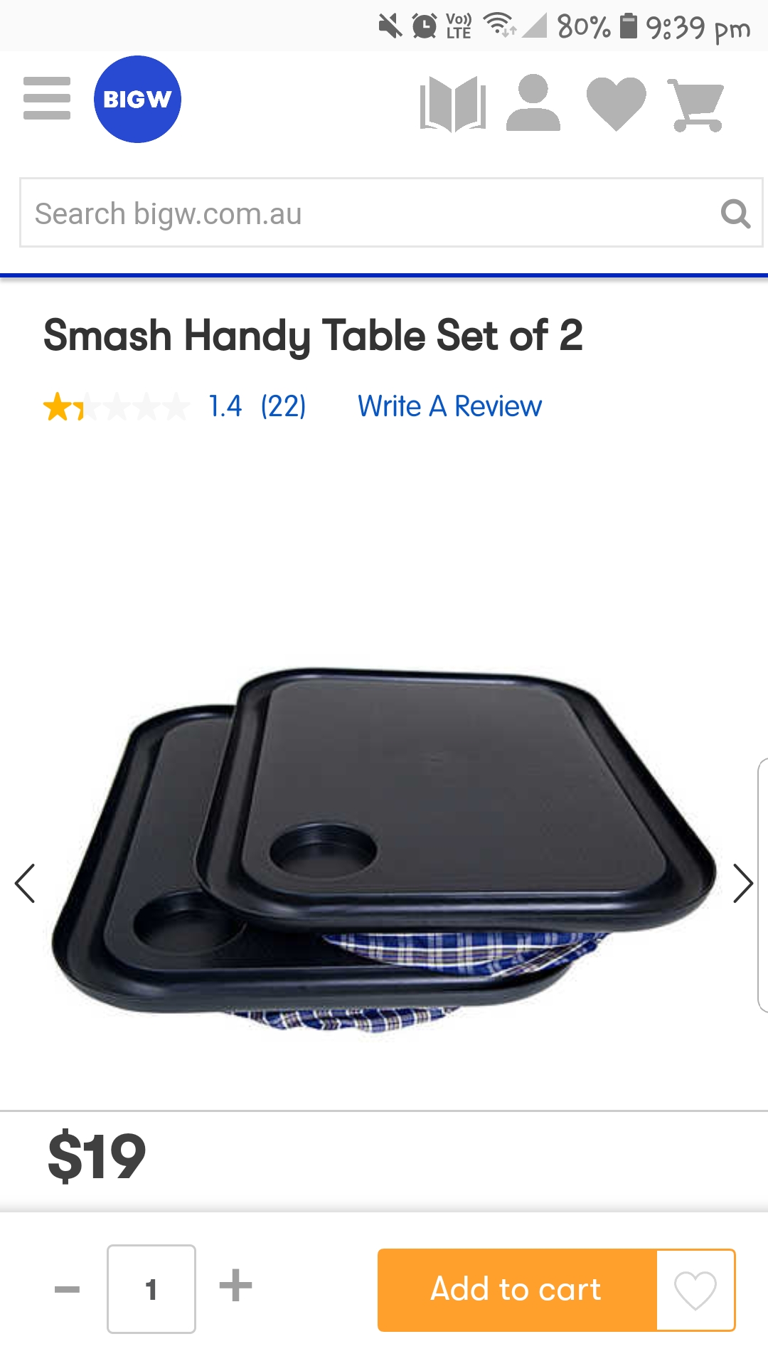 Smash handy table set