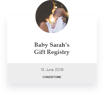 Baby Gift Registry example