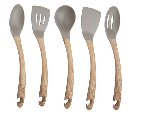 Wood Look Utensils Set