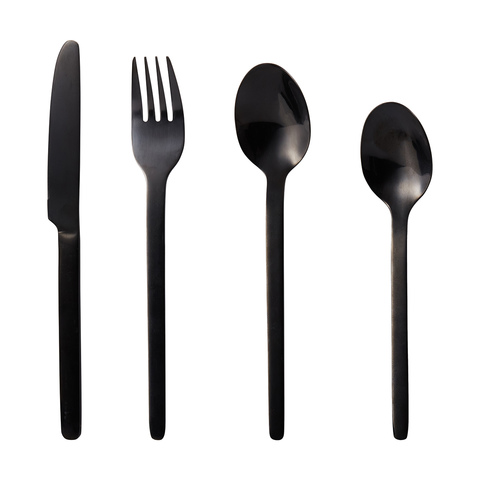 16 piece cutlery set - Noir