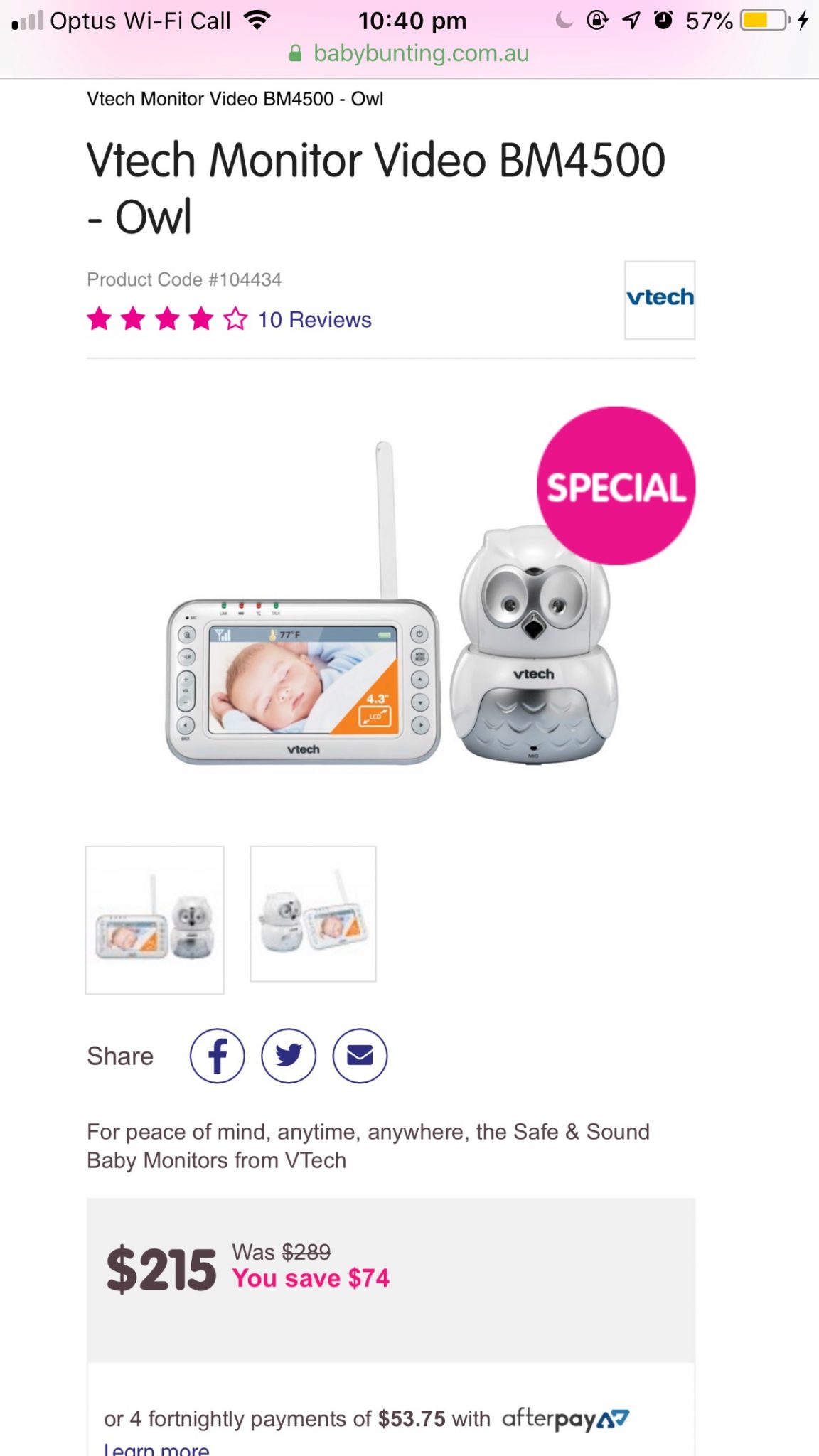 Vtech Video Monitor 4500