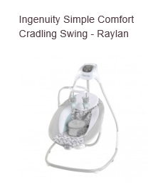 Ingenuity Simple Comfort Cradling swing - Raylan