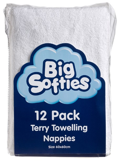 Big softies towling nappy pack