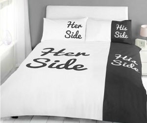 FridgeHis and Hers bed linen