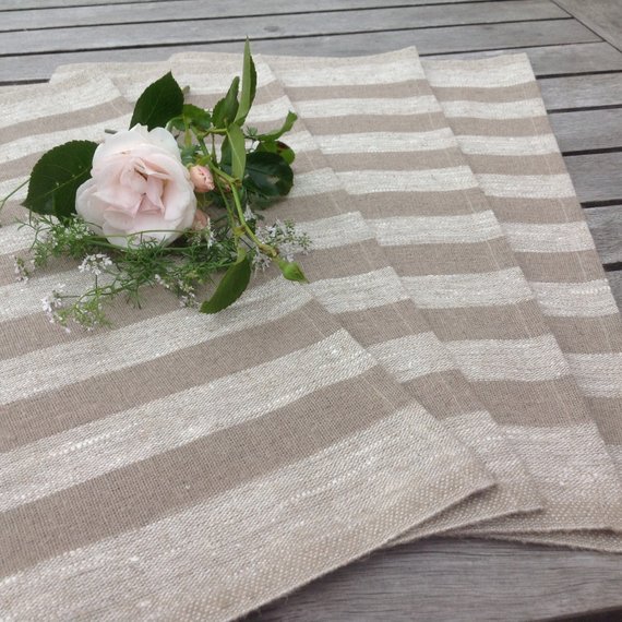 rustic linen placemats