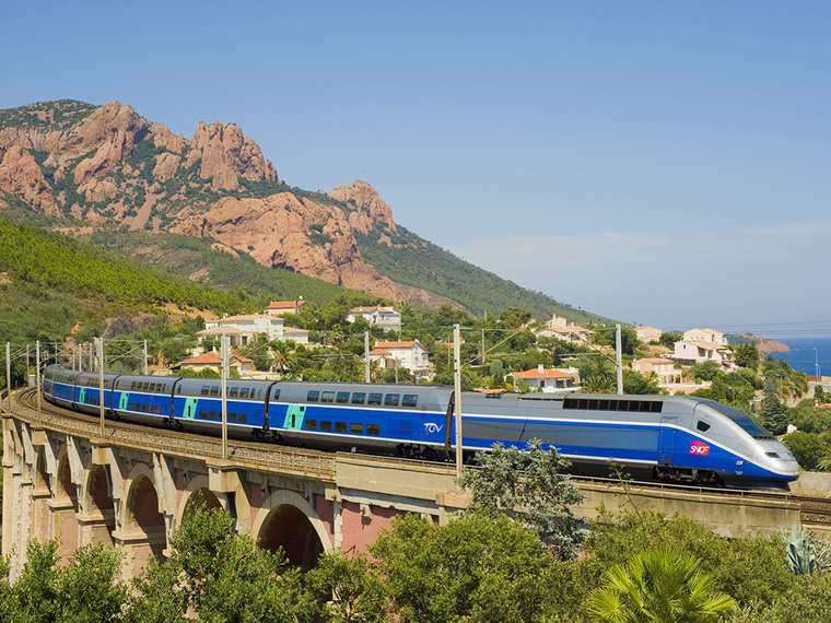 Train trip in France