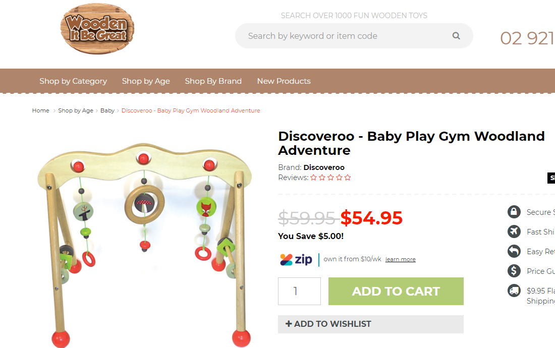 Discoveroo Baby Play Gym Woodland Adventure