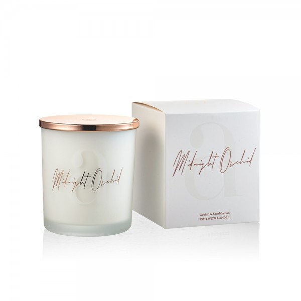 Orchid & Sandalwood Artisan Midnight Orchid 2 Wick 45hr Candle