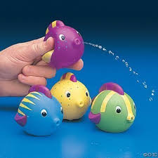 Mixed bath toys (not yellow ducks)