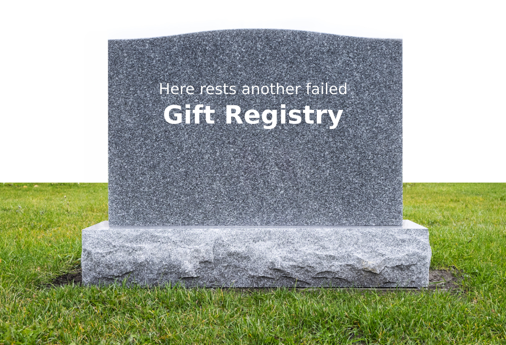 Gift registry tomb stone