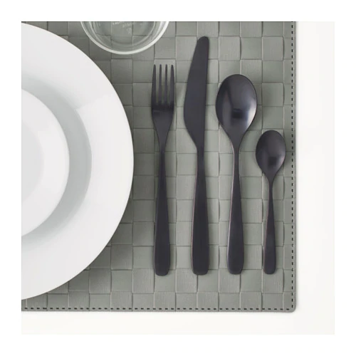 TILLAGD Black cutlery set