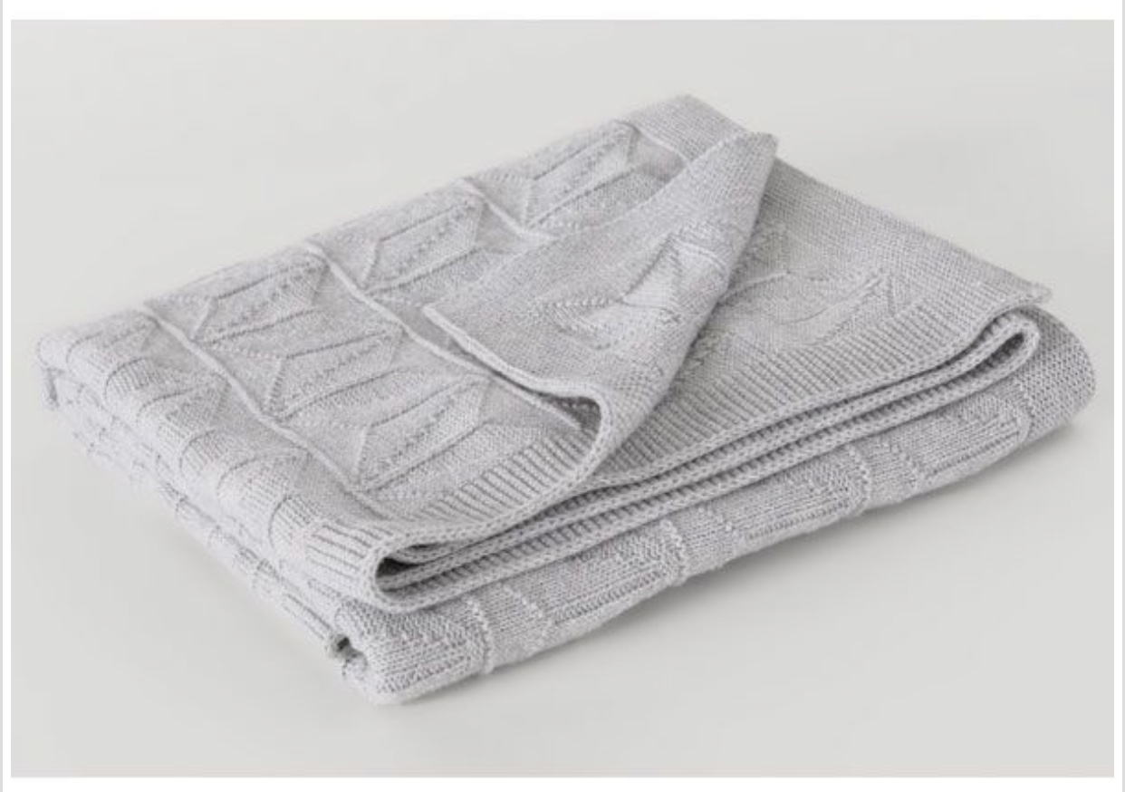 Baby Sheridan Eveleigh Cot Blanket - Grey
