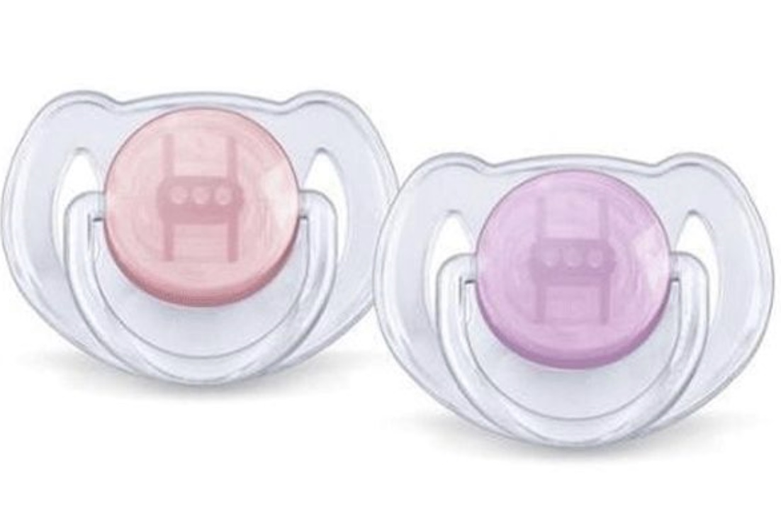 Avent Orthodontic Soother 0-6 months Translucent - Pink/Purple