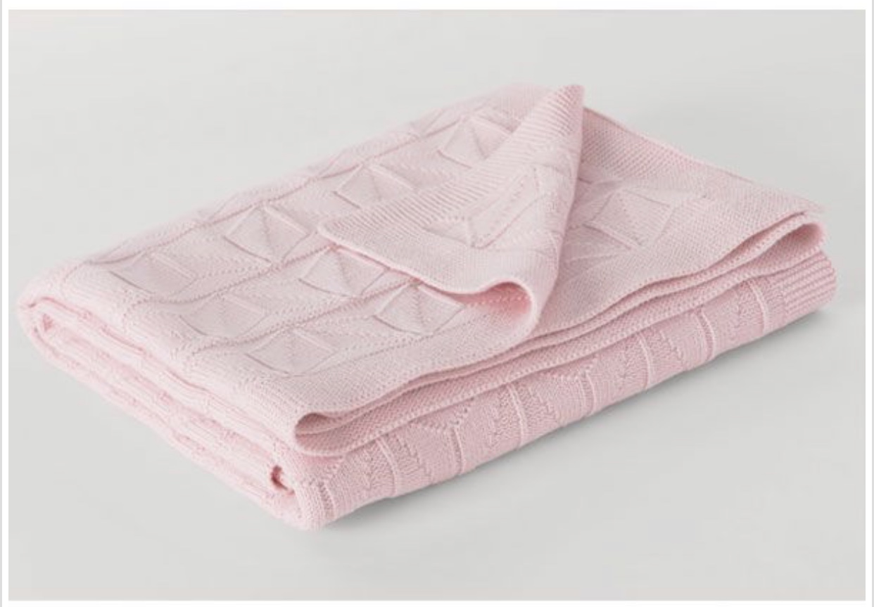 Baby Sheridan Eveleigh Cot Blanket - Pink