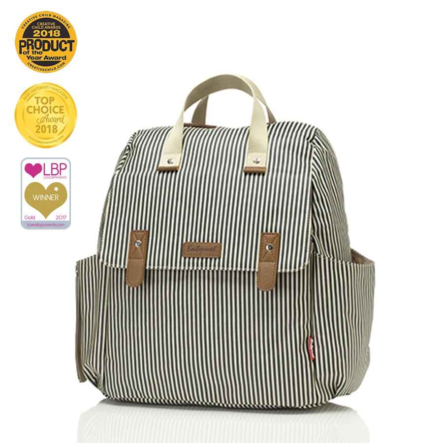 Robyn Convertible Backpack Navy Stripe