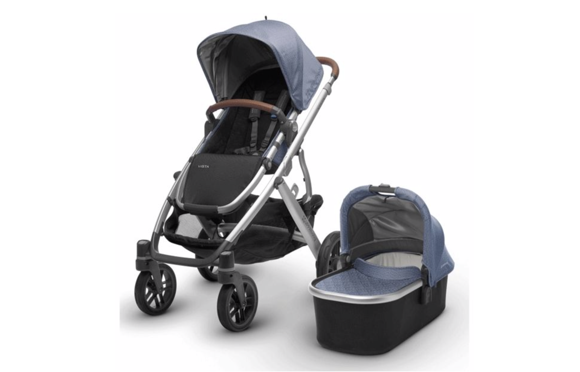 Upper Baby Vista Stroller with Bassinet, + Toddler Seat