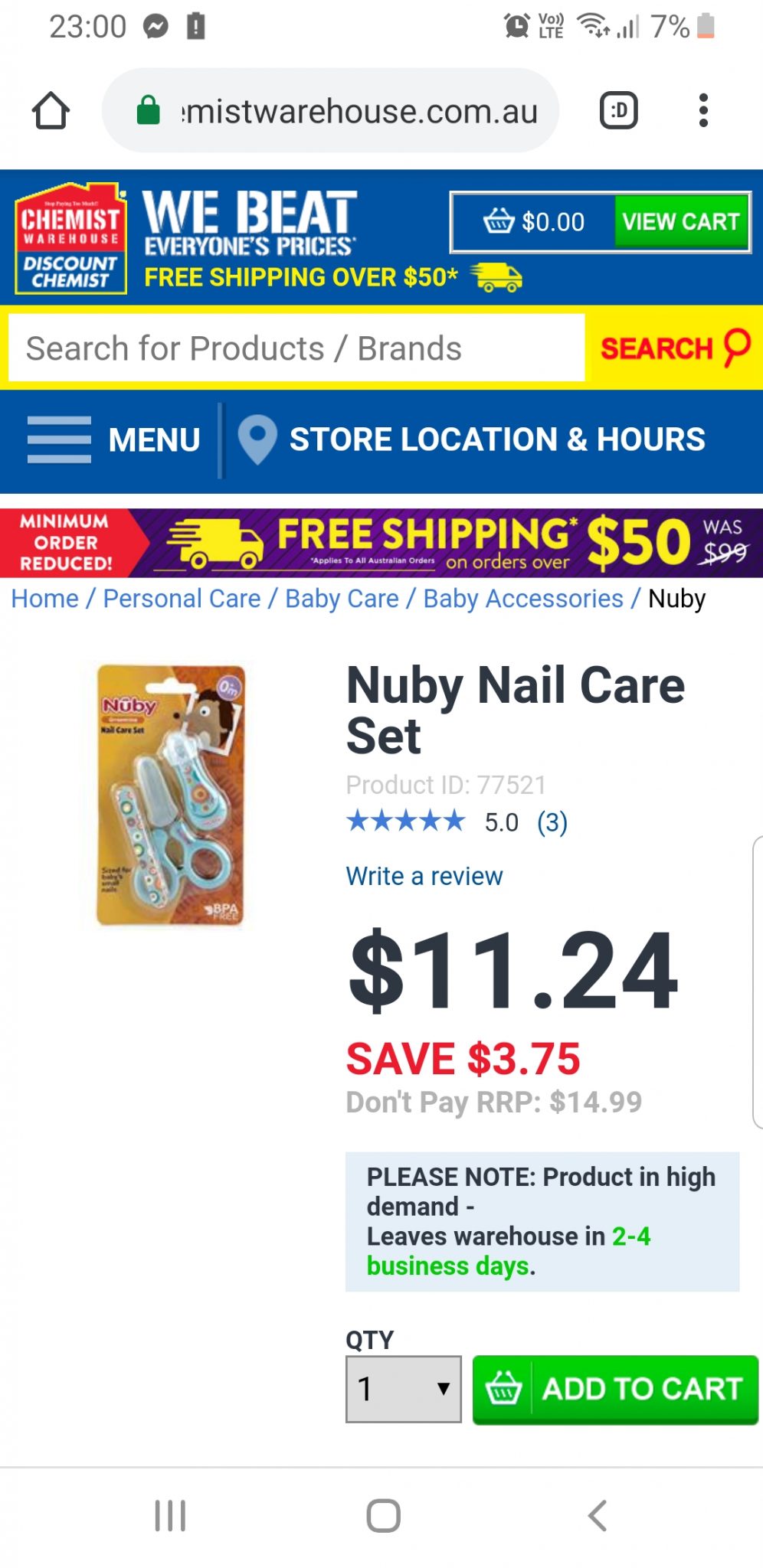 Nuby Nail Care Set