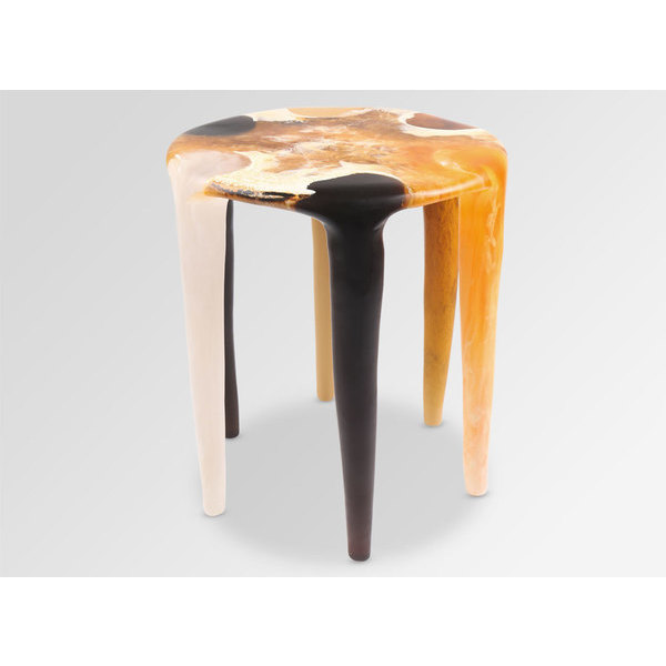 Small Liquid Moon Side Table- In Natural Swirl