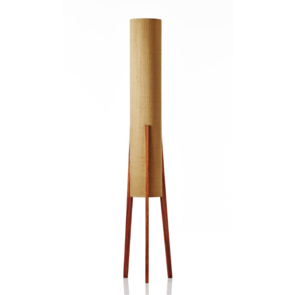 Rocket Floor Lamp- In Large, Raw Silk Gold