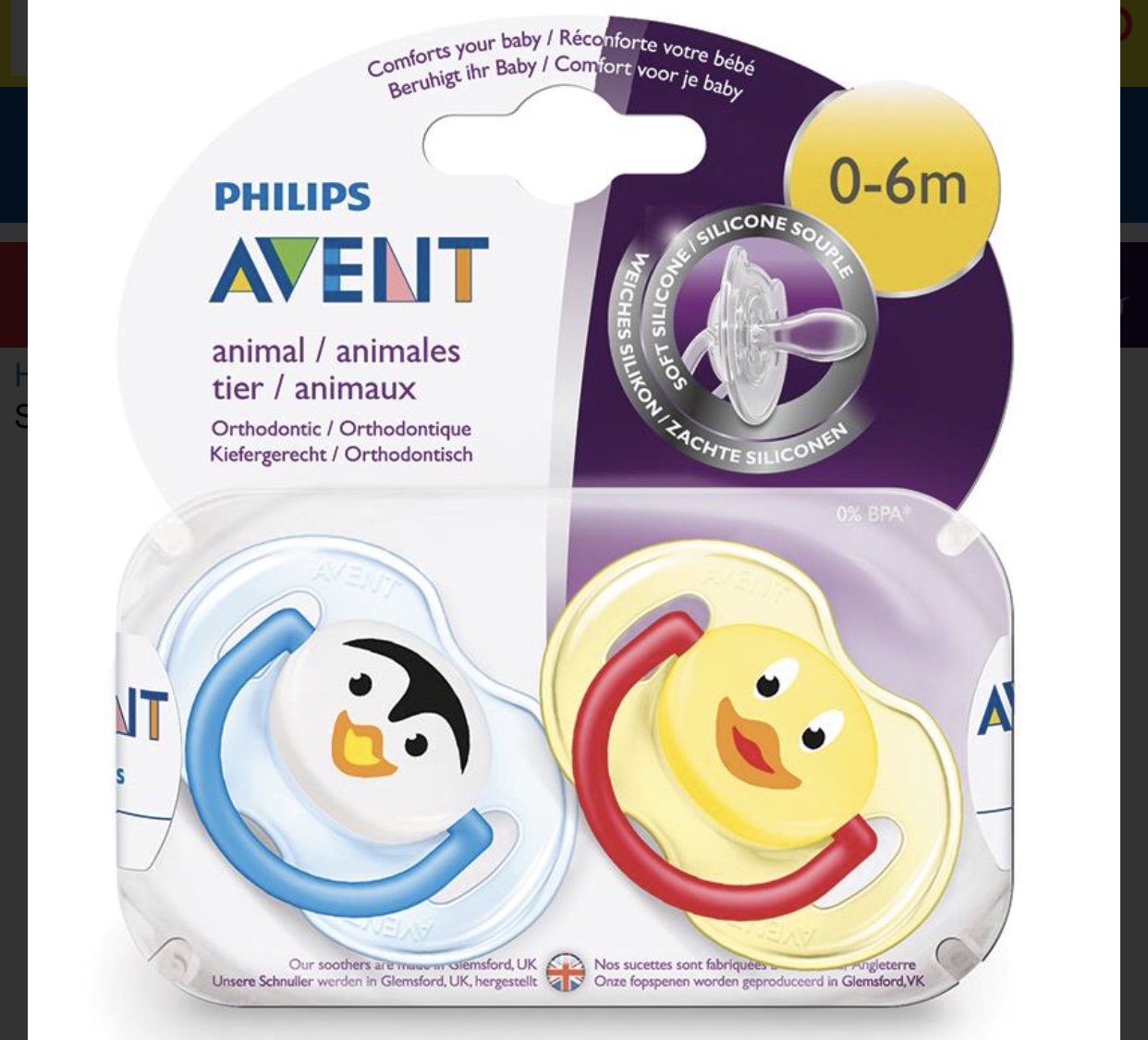 Avent dummies/soothers