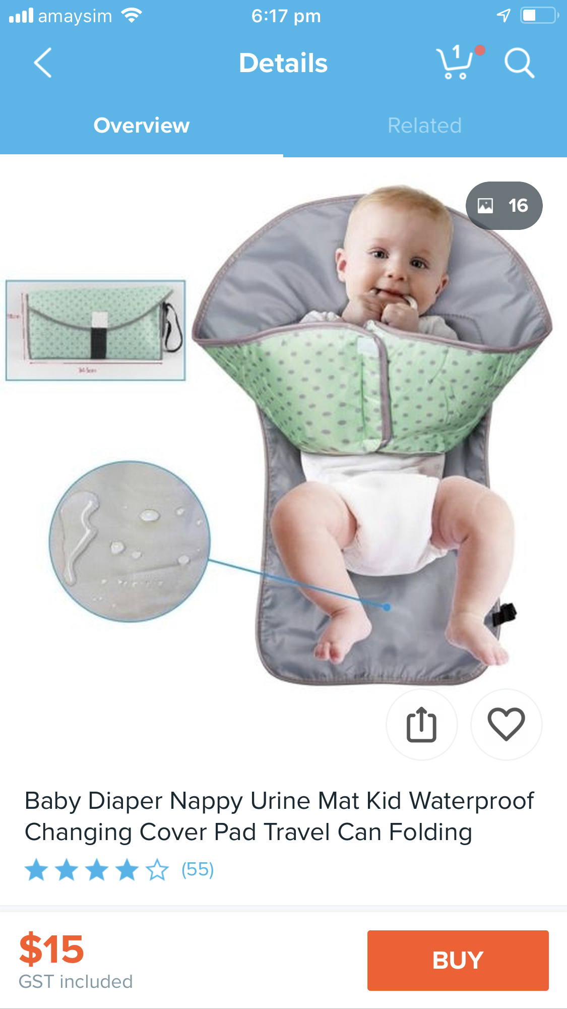 Baby diaper nappy urine mat