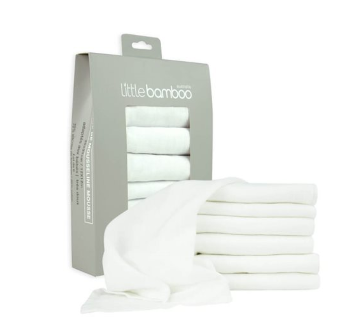 LITTLE BAMBOO MUSLIN WASHERS (6PK)