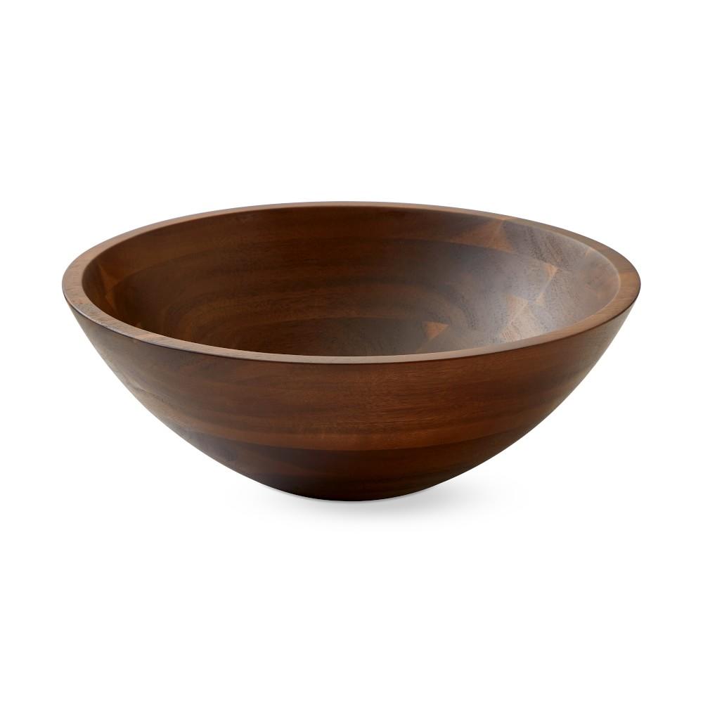 Dark wood salad bowl
