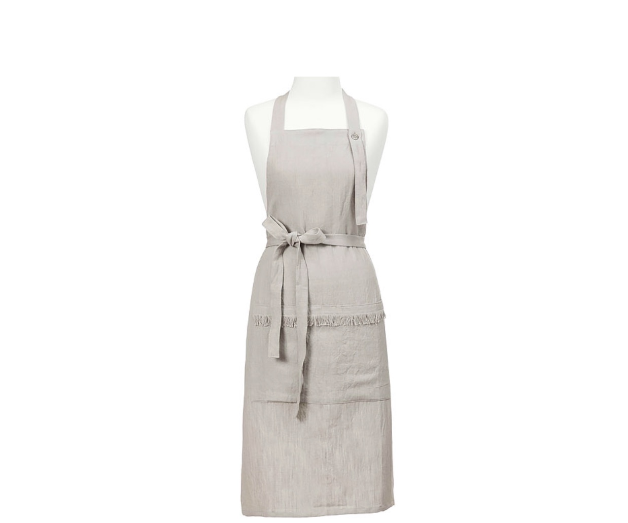 Brittany Linen Taupe Apron