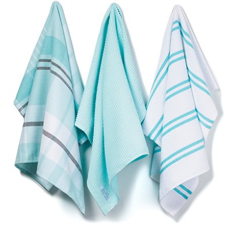 Mercer + Reid Essential Check Tea Towels Mint Plaid