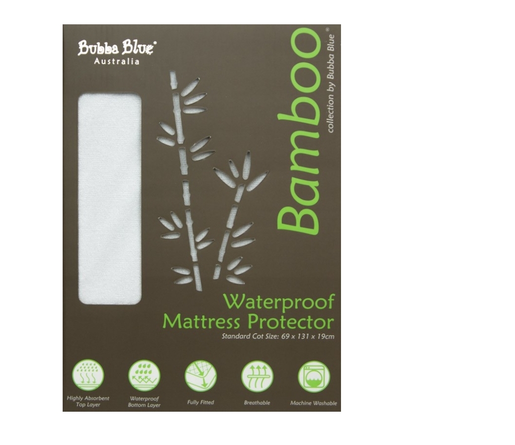 Bubba Blue Bamboo Waterproof Cot Mattress Protector