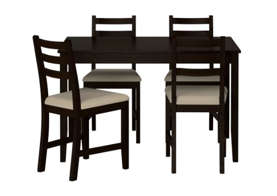 Dining Table & 4 Chairs Set