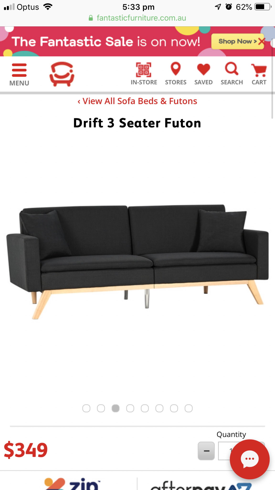 Black futon