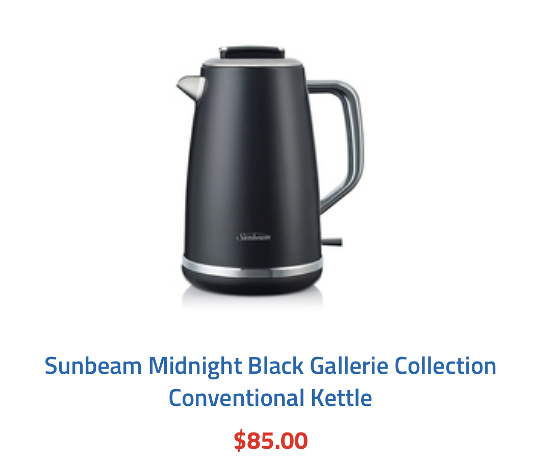 Sunbeam black kettle