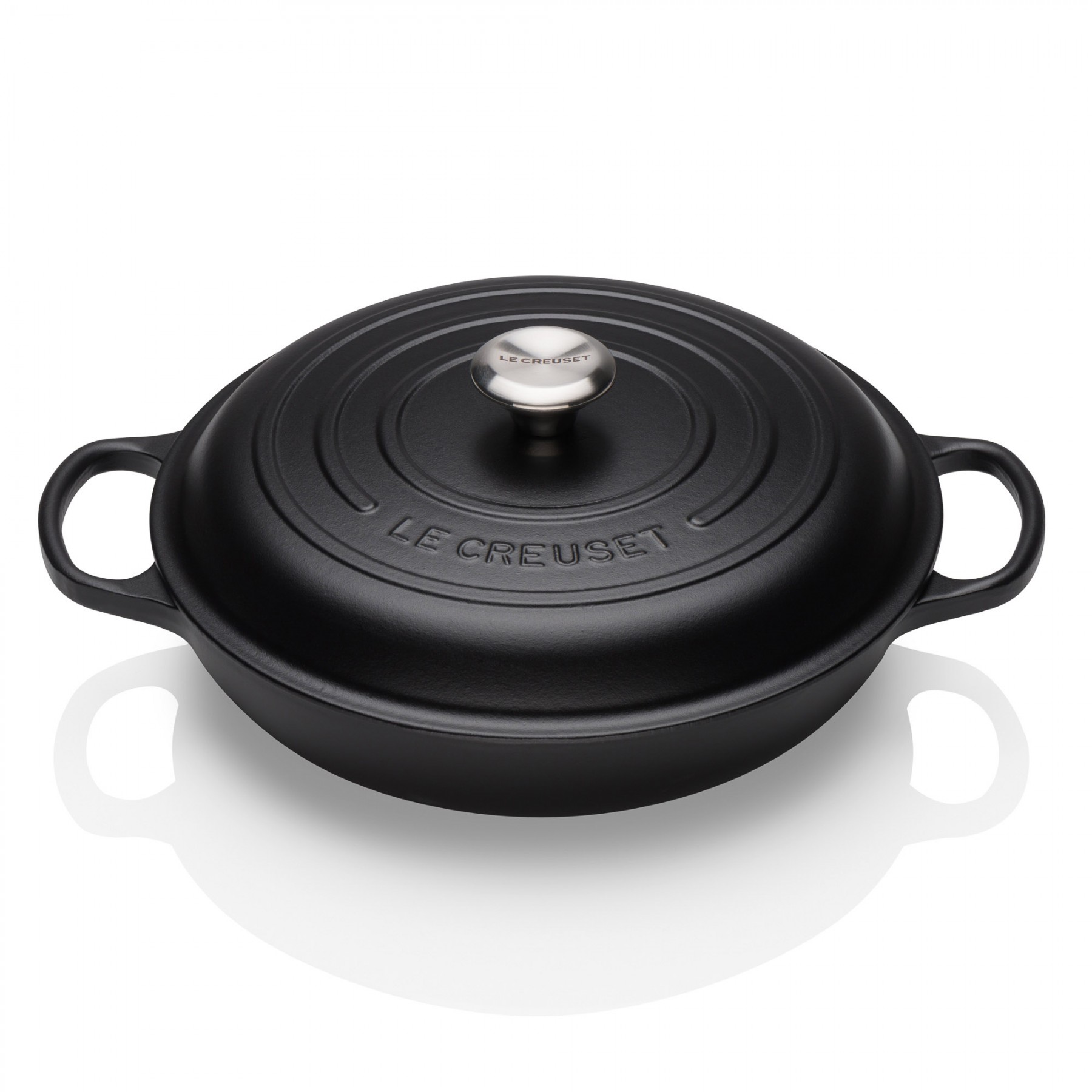 Le Creuset Signature Cast Iron Shallow Casserole 30cm - 3.2L Satin Black