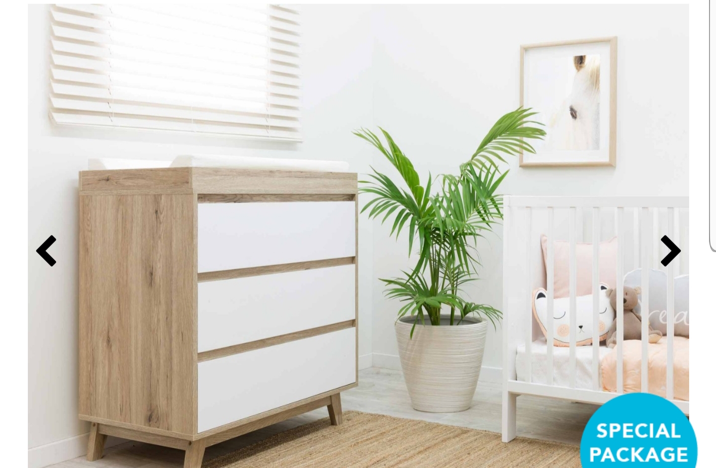 Changing table with drawers