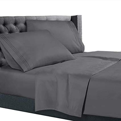 Grey Double Bed Sheets