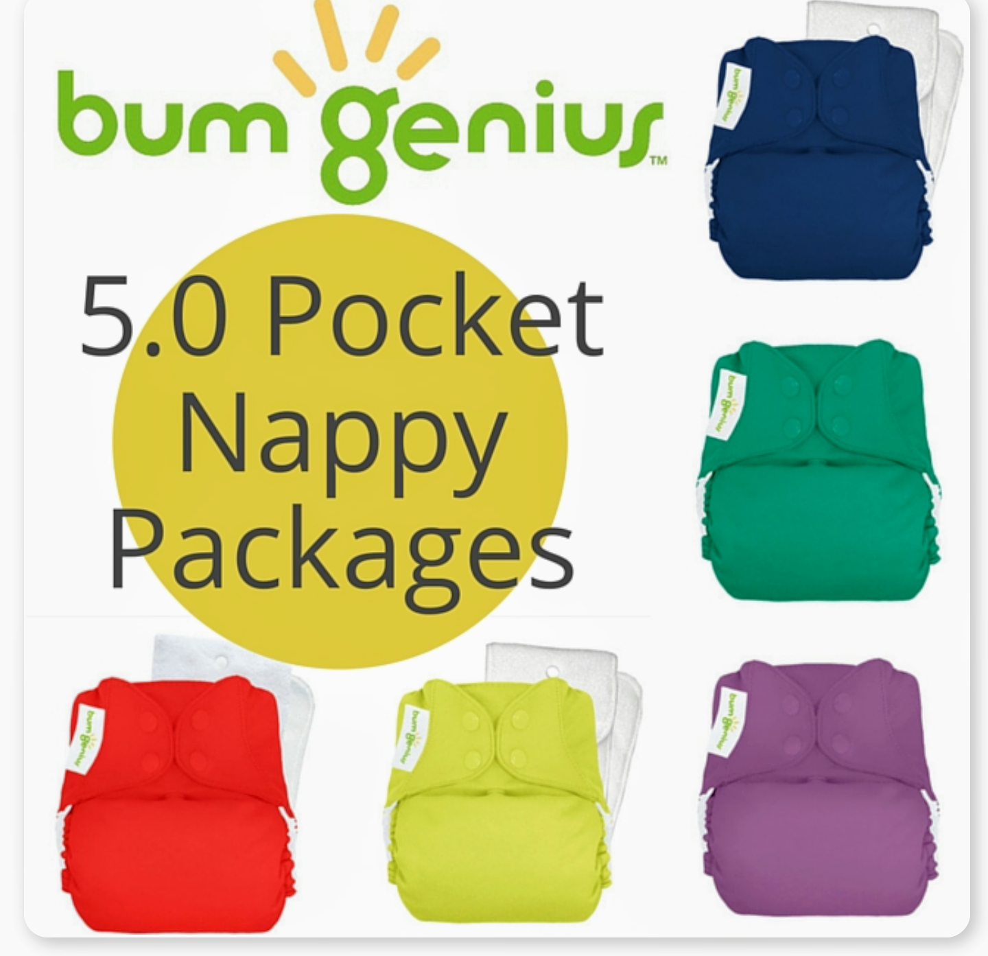 Bumgenius Original 5.0 One-Size Nappy PACKAGES