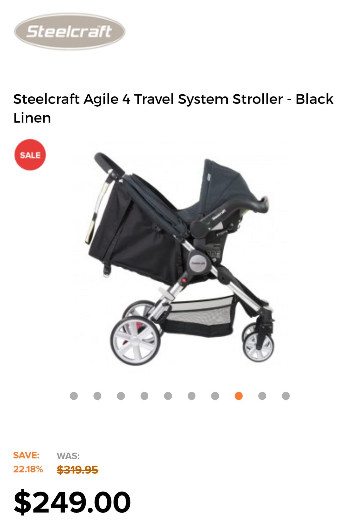 Steelcraft Agile 4 Travel System Pram from Baby & Toddler Town