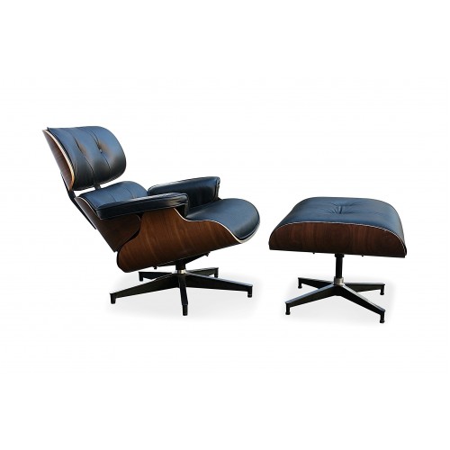 Eames Chair & Stool Black Premium Replica