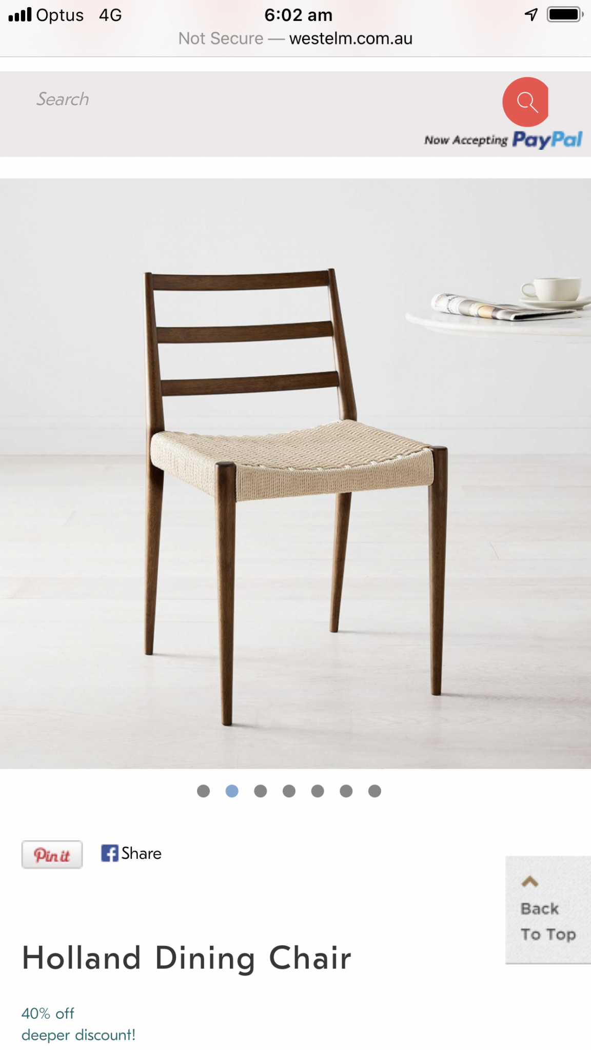 Dining chairs for sitting on