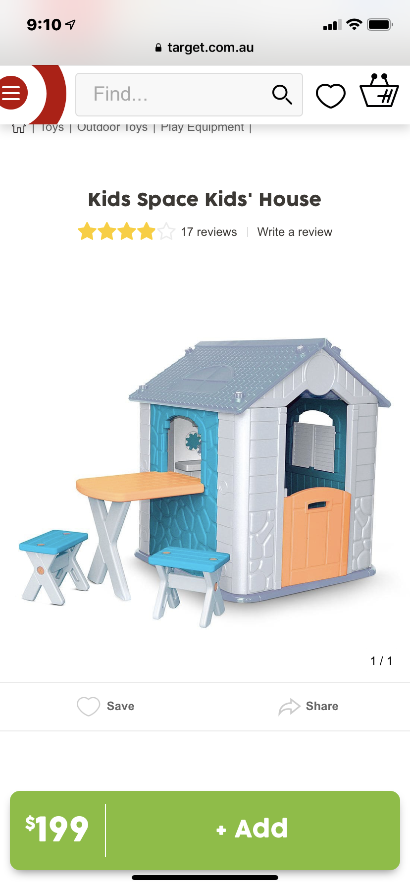 Target cubby house