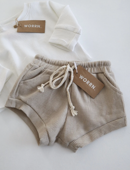 Baby waffle short and jumper