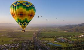 Hot air balloon ride over Napa Valley