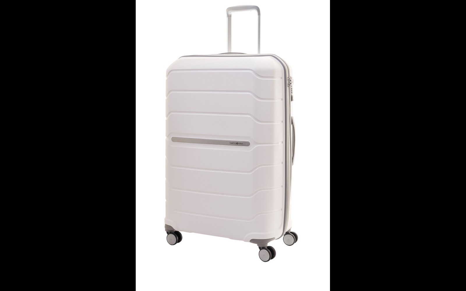 2x Samsonite Octolite Hardside Spinner Case Large 81cm White 4.5kg