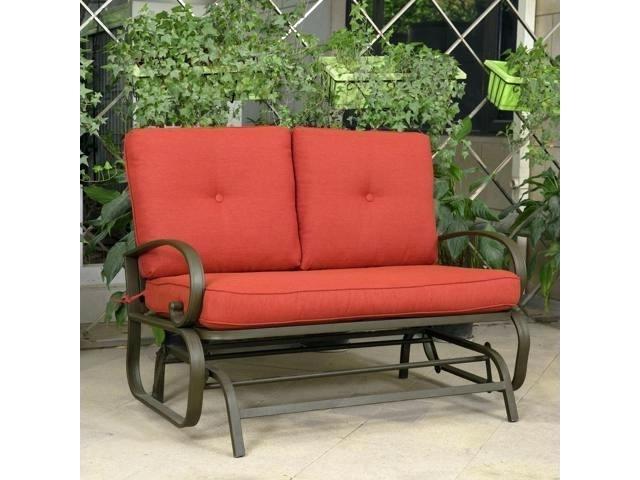 Outdoor loveseat glider