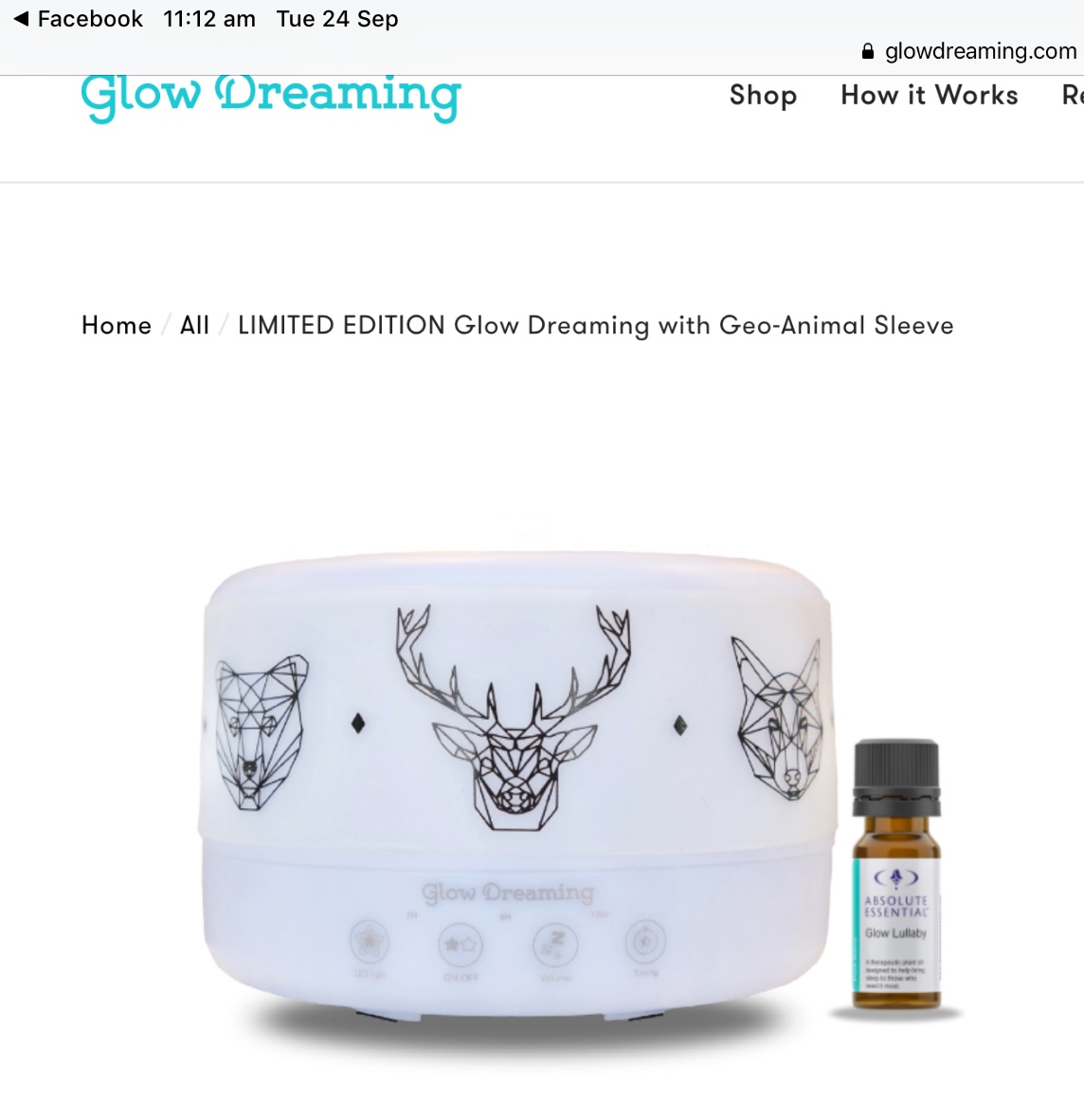 Glow Dreaming humidifier-aromatherapy-nightlight-sounds