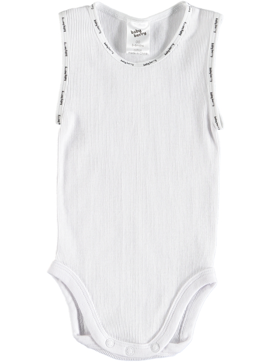 newborn baby singlet in white