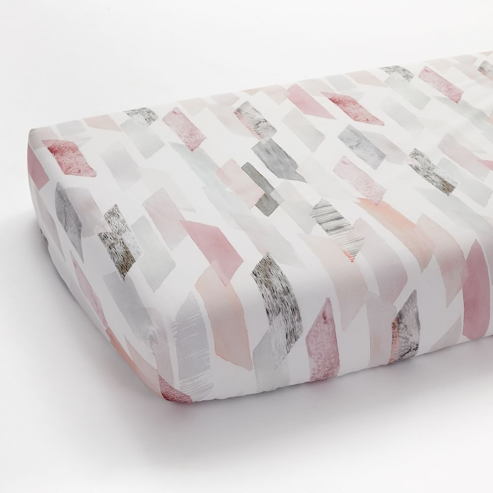 west elm x pbk Organic Crystal Geo Cot Fitted Sheet