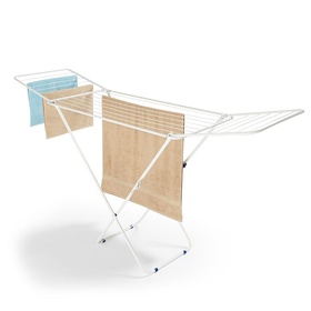 Clothes Airer, Pegs, and Washing Basket